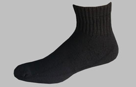 D295B-Women’s black quarter sport socks